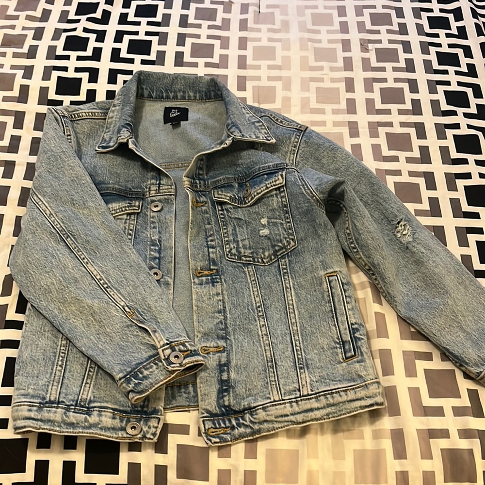 Art Class Oversized distressed denim jacket